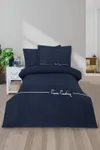 Pierre Cardin Deluxe Pamuk Nevresim Takımı Tek Kişilik Mia Lacivert