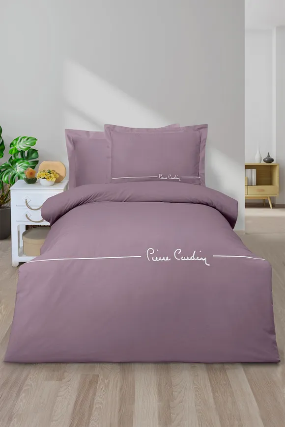 Pierre Cardin Deluxe Pamuk Nevresim Takımı Tek Kişilik Mia Mürdüm