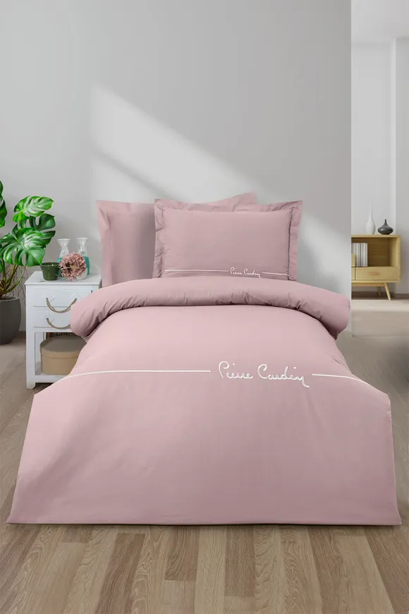 Pierre Cardin Deluxe Pamuk Nevresim Takımı Tek Kişilik Mia Pudra