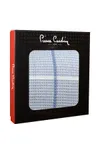 Pierre Cardin Ekose Pamuk Battaniye Çift Kişilik 180x220 cm Mavi
