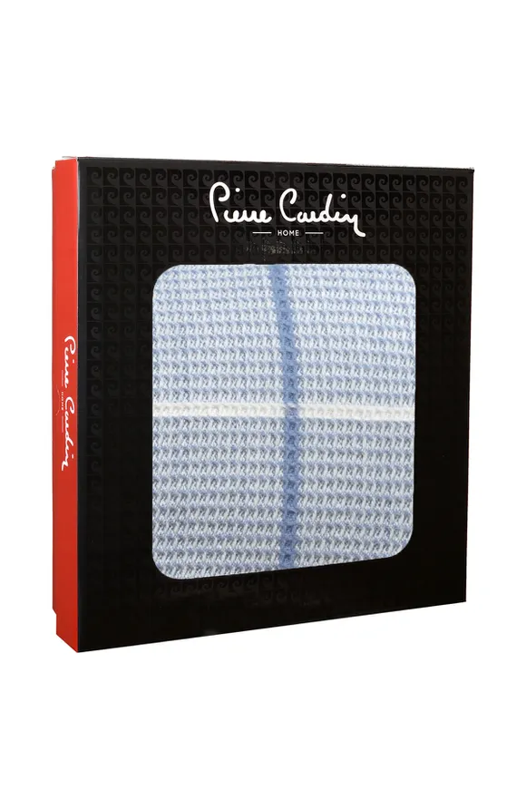 Pierre Cardin Ekose Pamuk Battaniye Çift Kişilik 180x220 cm Mavi