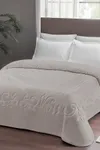 Pierre Cardin Emboss Battaniye Çift Kişilik Rose Cappucino