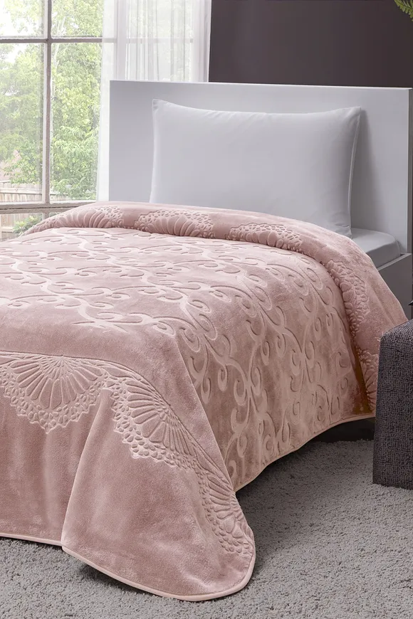 Pierre Cardin Emboss Battaniye Tek Kişilik Defne