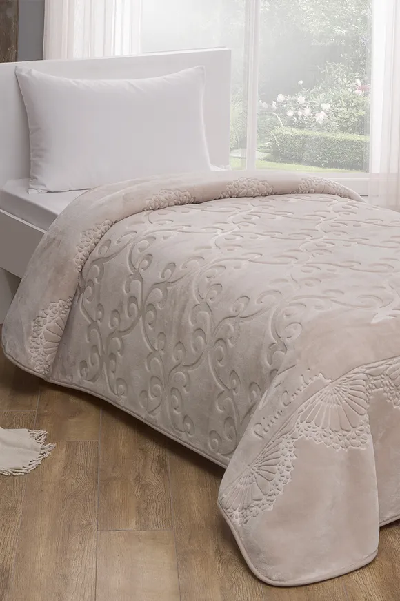 Pierre Cardin Emboss Battaniye Tek Kişilik Köpük