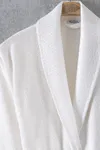 Pierre Cardin Jakarlı 4 Parça Aile Bornoz Seti Logo Mint-Krem