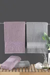 Pierre Cardin Jakarlı Hamam Seti Damask Lila - Gri