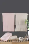 Pierre Cardin Jakarlı Hamam Seti Damask Pembe - Açık Bej