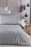 Pierre Cardin Jakarlı Saten Nevresim Takımı Çift Kişilik Zebra Gri