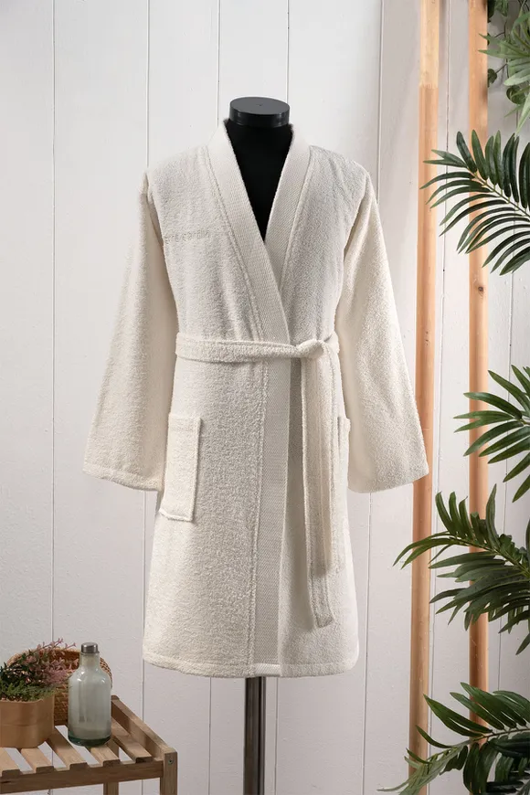 Pierre Cardin Kadın Bornozu Plain Krem