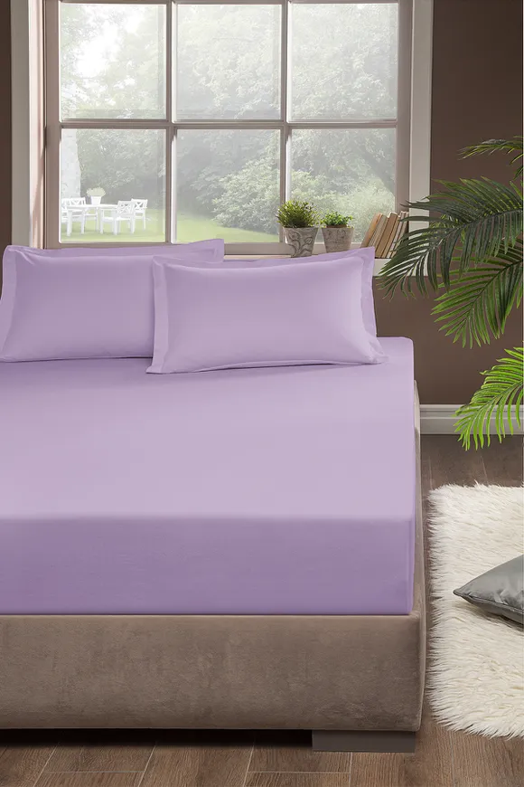 Pierre Cardin Lastikli Çarşaf King Size 200x200 cm Lila
