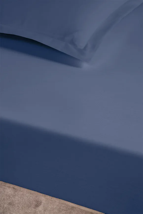 Pierre Cardin Lastikli Çarşaf Tek Kişilik 100x200 cm İndigo