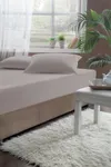 Pierre Cardin Lastikli Çarşaf Tek Kişilik 100x200 cm Taş