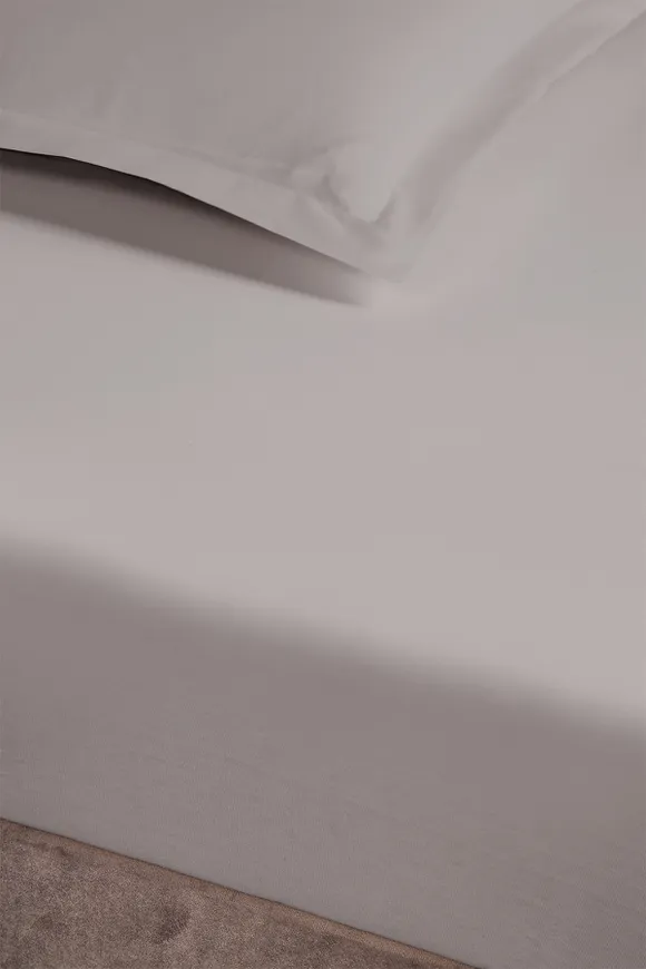 Pierre Cardin Lastikli Çarşaf Tek Kişilik 100x200 cm Taş