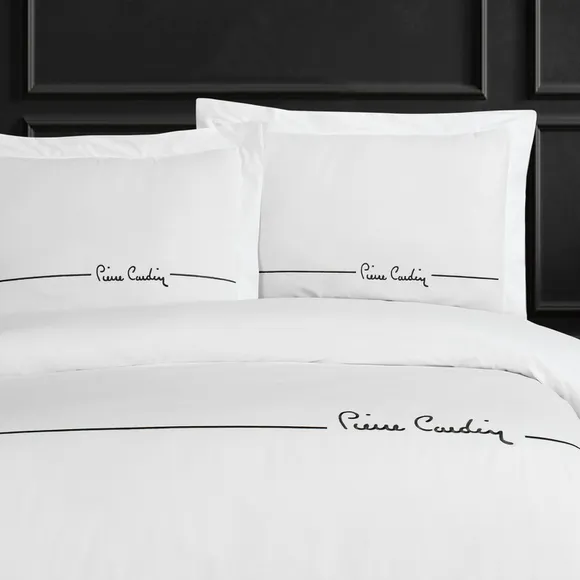 Pierre Cardin Nakışlı 2'li Yastık Kılıfı Siyah