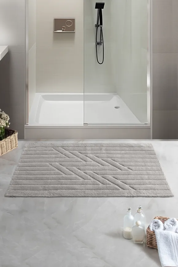 Pierre Cardin Pamuk Banyo Paspası Twist Bej