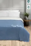 Pierre Cardin Pamuk Battaniye Çift Kişilik Logo İndigo