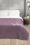 Pierre Cardin Pamuk Battaniye Çift Kişilik Logo Mürdüm