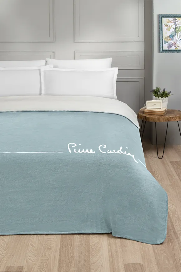 Pierre Cardin Pamuk Battaniye Tek Kişilik Logo Mint