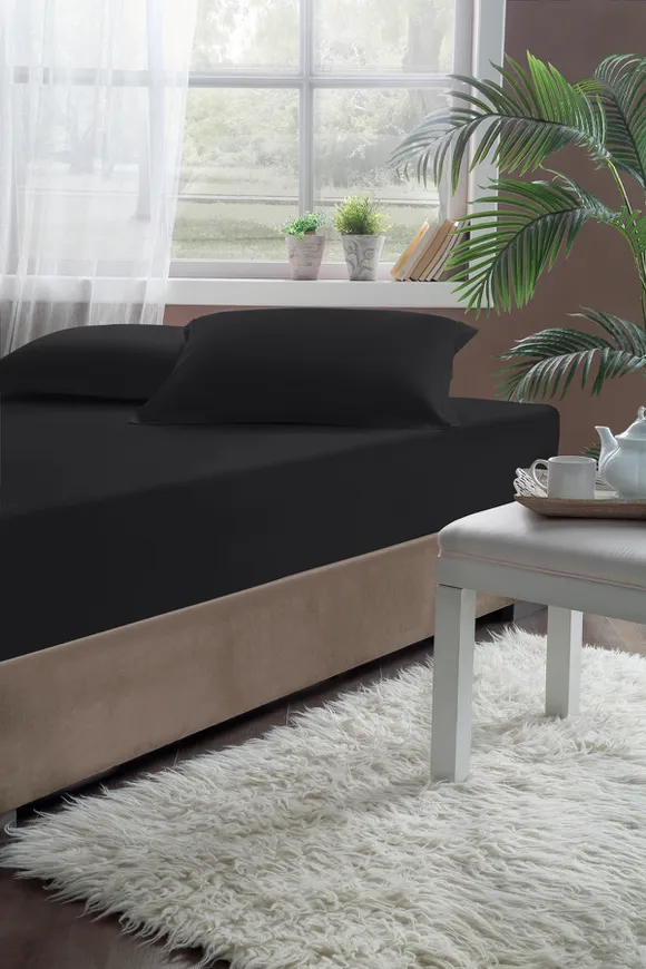 Pierre Cardin Pamuk Lastikli Çarşaf 100x200 Antrasit