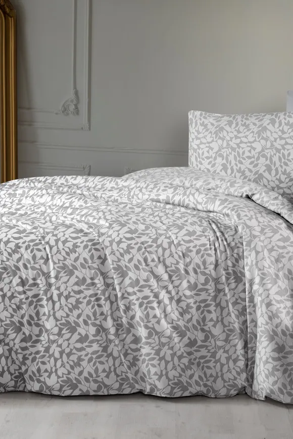 Pierre Cardin Pamuk Nevresim Seti Çift Kişilik Perry Gri