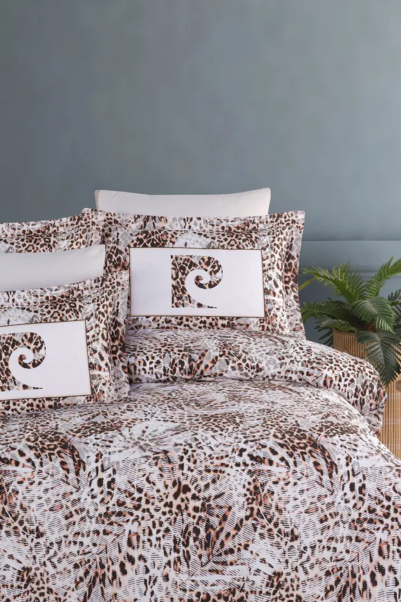 Pierre Cardin Pamuk Nevresim Takımı Çift Kişilik Leopar