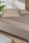 Pierre Cardin Pamuk Saten Lastikli Çarşaf 100x200 Cappucino 