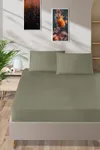 Pierre Cardin Pamuk Saten Lastikli Çarşaf 100x200 Haki