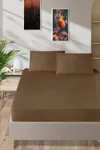 Pierre Cardin Pamuk Saten Lastikli Çarşaf 100x200 Kahve 