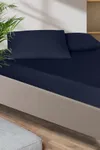 Pierre Cardin Pamuk Saten Lastikli Çarşaf 100x200 Lacivert 