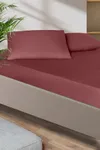 Pierre Cardin Pamuk Saten Lastikli Çarşaf 160x200 Bordo