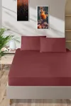 Pierre Cardin Pamuk Saten Lastikli Çarşaf 160x200 Bordo