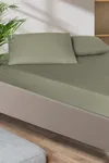 Pierre Cardin Pamuk Saten Lastikli Çarşaf 160x200 Haki