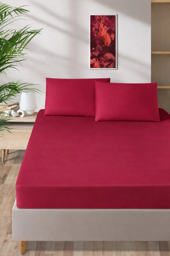 Pierre Cardin Pamuk Saten Lastikli Çarşaf 200x200 Redberry