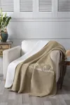 Pierre Cardin Pamuk Tv Battaniyesi Logo Cappucino