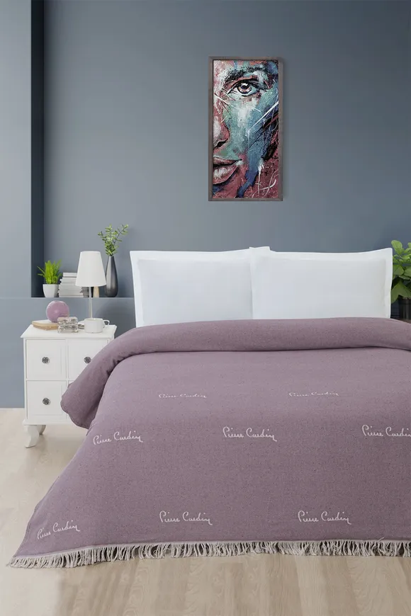 Pierre Cardin Pike Çift Kişilik Logo Mürdüm