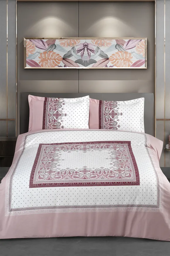 Pierre Cardin Ranforce Nevresim Seti Çift Kişilik Maya Bordo