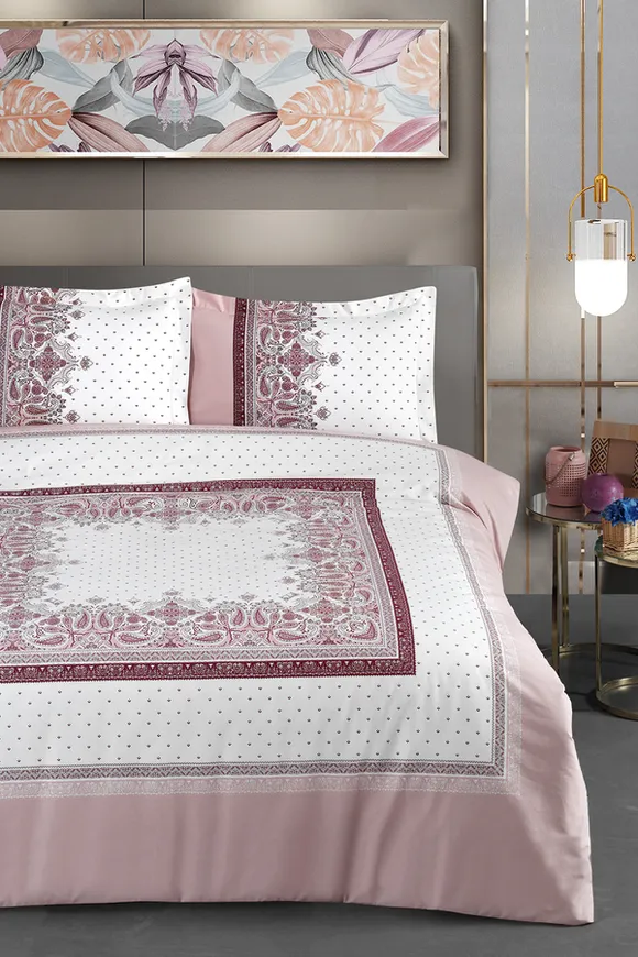 Pierre Cardin Ranforce Nevresim Seti Çift Kişilik Maya Bordo