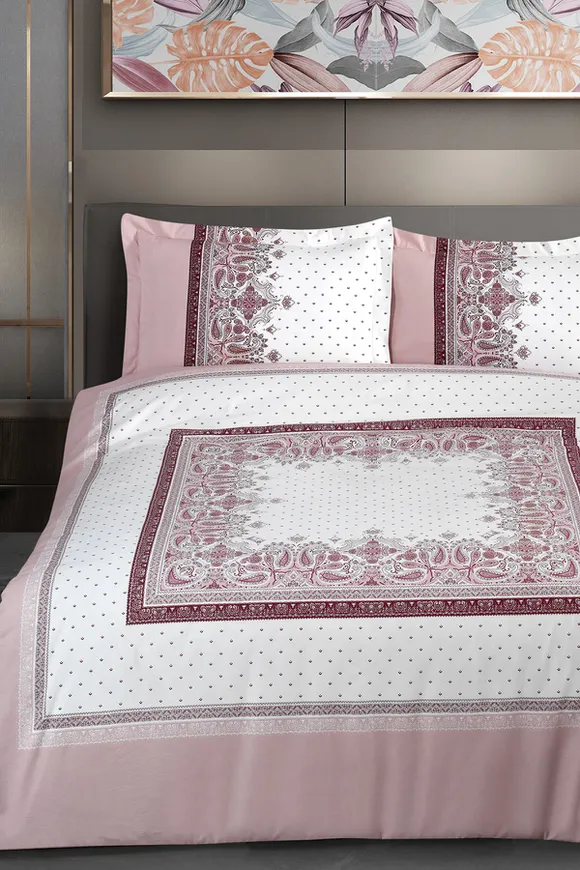 Pierre Cardin Ranforce Nevresim Seti Çift Kişilik Maya Bordo