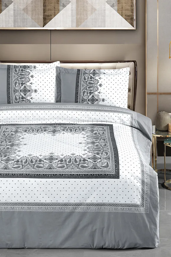 Pierre Cardin Ranforce Nevresim Seti Çift Kişilik Maya Gri