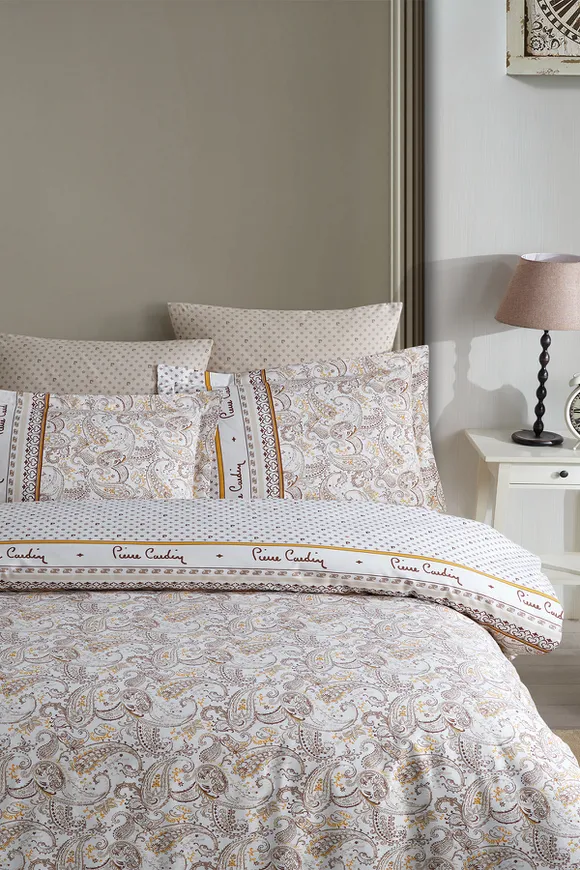 Pierre Cardin Ranforce Nevresim Takımı Çift Kişilik Etnic Bej