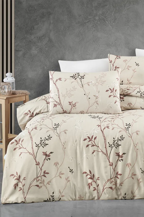 Pierre Cardin Ranforce Nevresim Takımı Çift Kişilik Fiona Bej