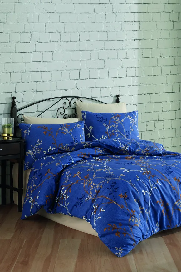 Pierre Cardin Ranforce Nevresim Takımı Çift Kişilik Fiona İndigo