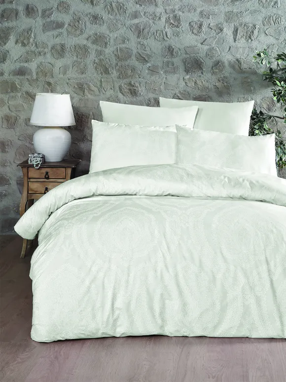 Pierre Cardin Ranforce Nevresim Takımı Çift Kişilik Gloria Beyaz