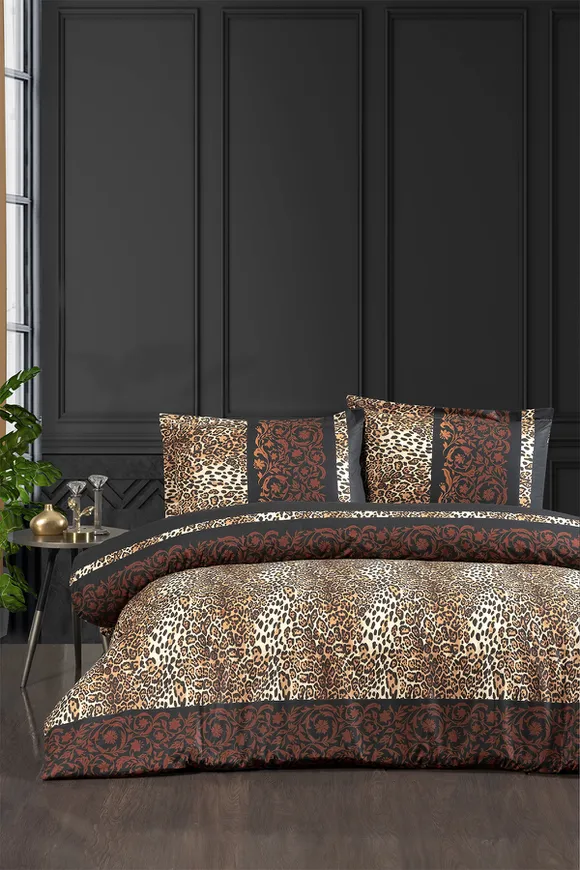 Pierre Cardin Ranforce Nevresim Takımı Çift Kişilik Leopar
