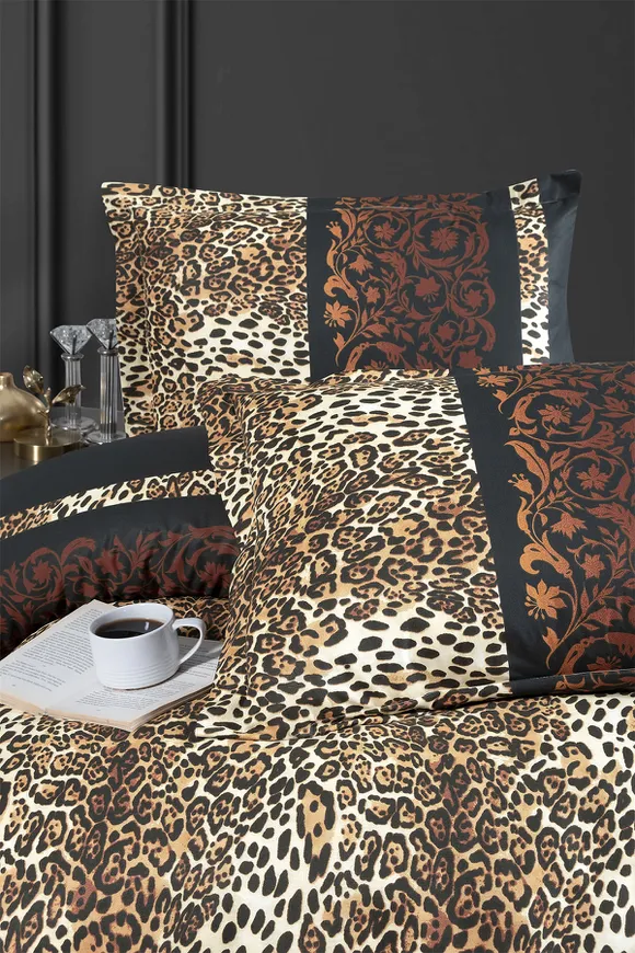 Pierre Cardin Ranforce Nevresim Takımı Çift Kişilik Leopar