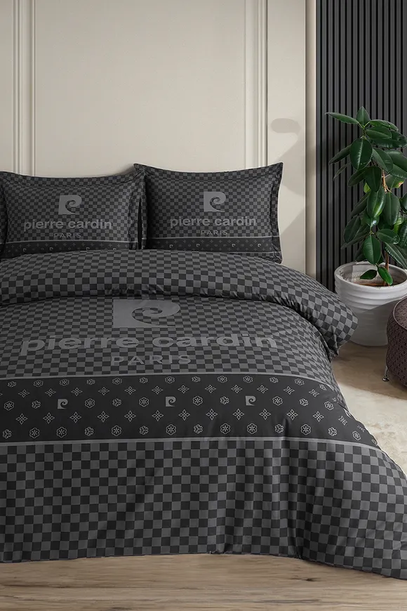 Pierre Cardin Ranforce Nevresim Takımı Çift Kişilik Paris Antrasit