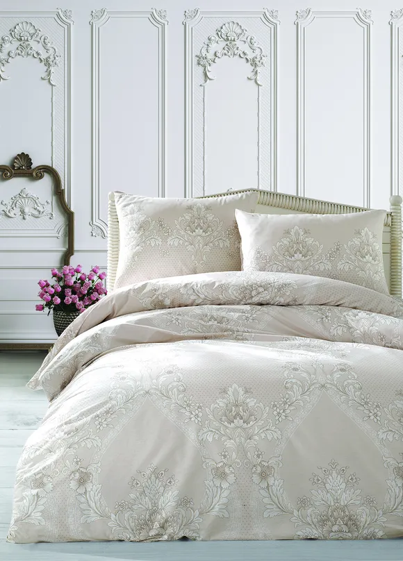 Pierre Cardin Ranforce Nevresim Takımı Çift Kişilik Perla Bej