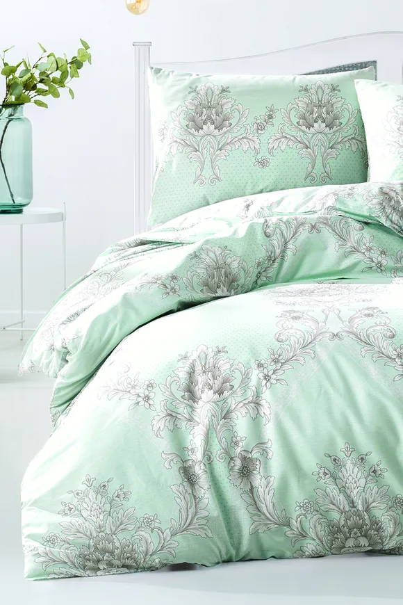 Pierre Cardin Pamuk Nevresim Takımı Çift Kişilik Perla Mint
