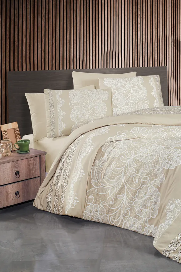 Pierre Cardin Ranforce Nevresim Takımı Çift Kişilik Sierra Bej