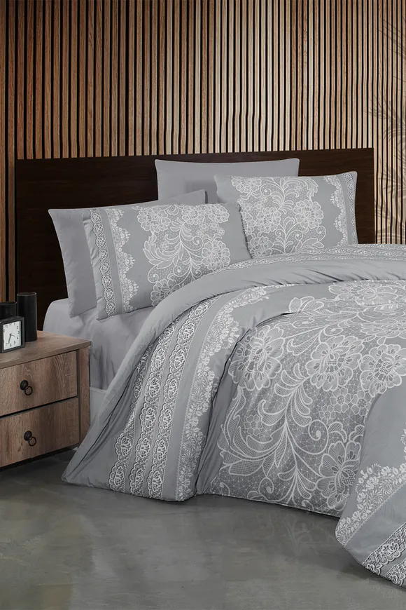 Pierre Cardin Ranforce Nevresim Takımı Çift Kişilik Sierra Gri